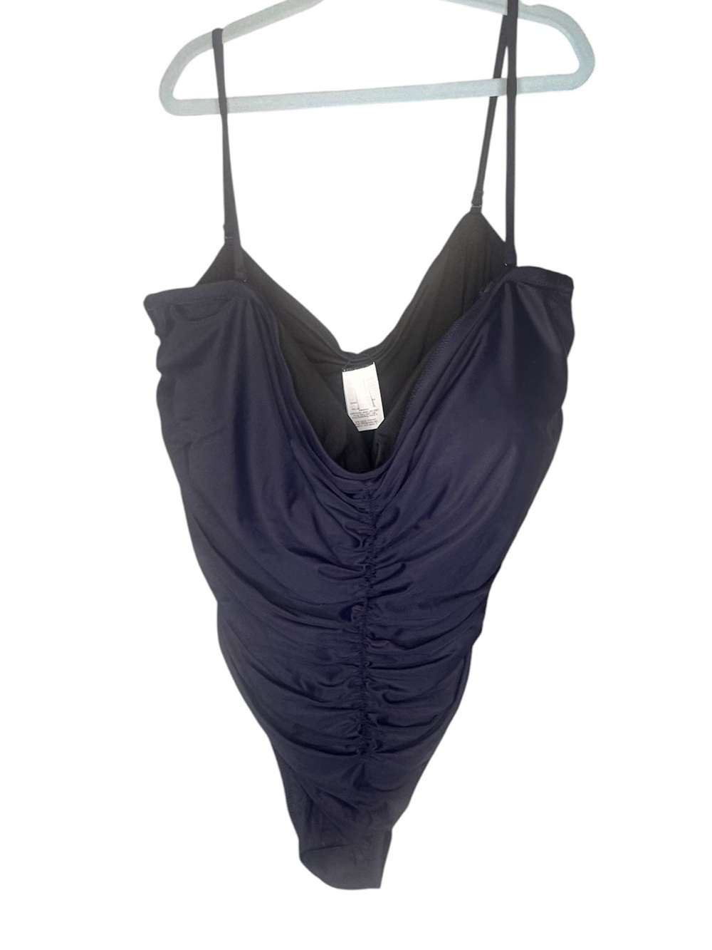 J.Crew Ruched One Piece Swimsuit Women’s 24 Navy NWT Plus Size Adjustable Straps